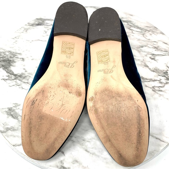 J. Crew Blue Velvet Step Back Convertible Smoking Loafers 6.5 Preppy Academia - Picture 8 of 12